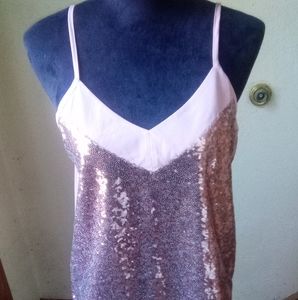 Peach Sequin Top
